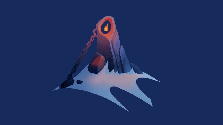 Snowy Monument 3D Model