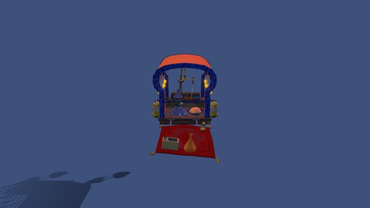 magic rug and "cart" 3D Model