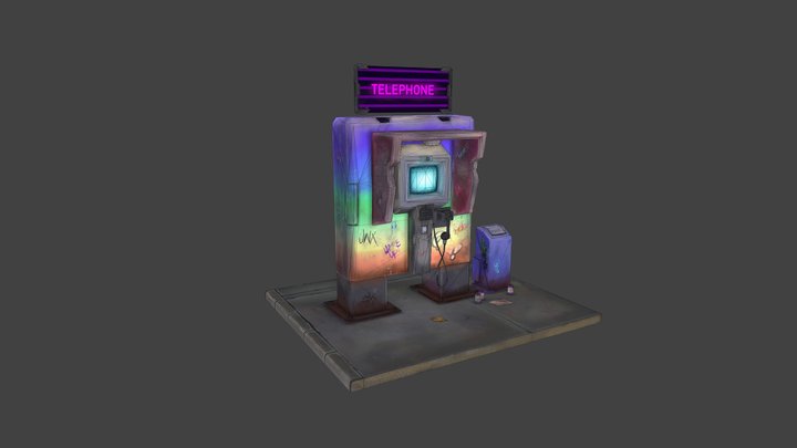 telephone booth 3D Model