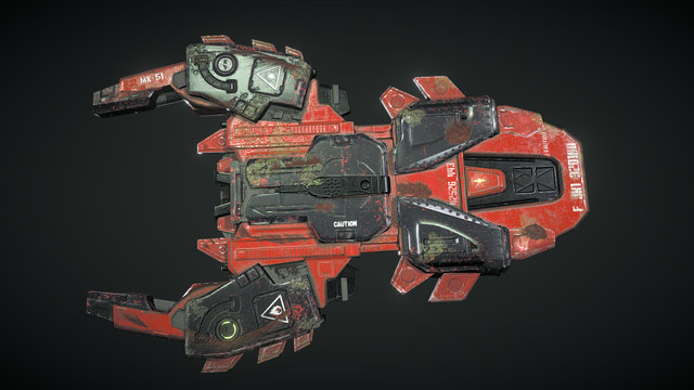 FTL Mantis Cruiser 3D Model