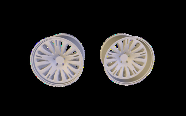 Normal and Deep Dish Wheels 3D Model