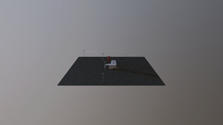 60's Petrol Station 3D Model