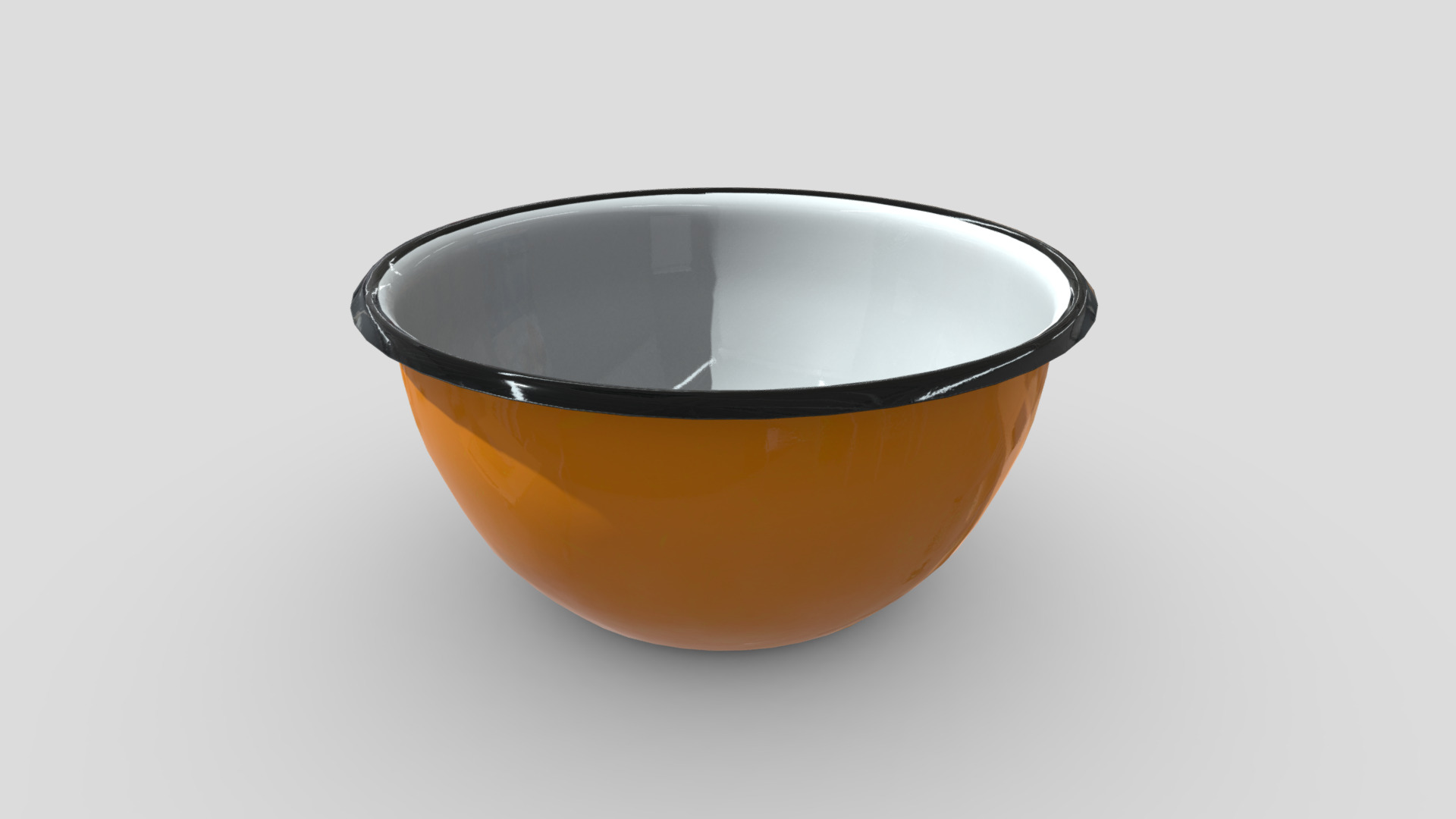 3D model Enamel Bowl 2 - This is a 3D model of the Enamel Bowl 2. The 3D model is about a bowl with a lid.
