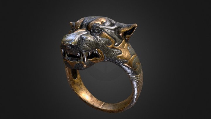 Wolf Ring 3D Model
