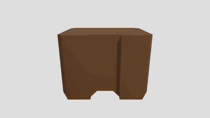 Half Shaved 150 Block 3D Model