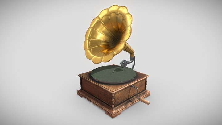 Patefon Gramophone 3D Model