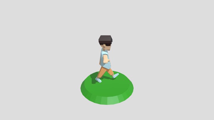 Korean Boy Low poly 3D Model