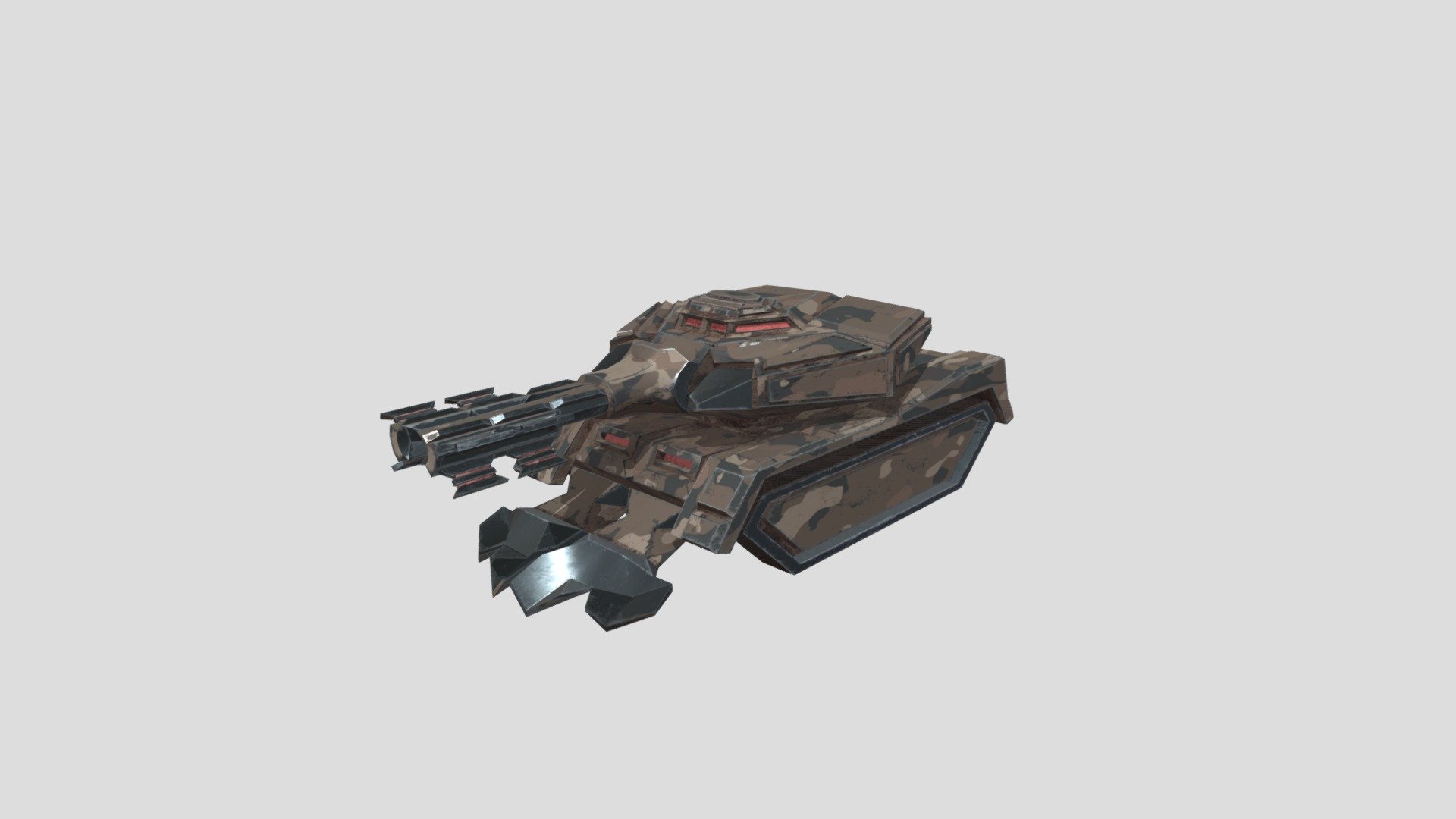 LowPoly SciFi Tank