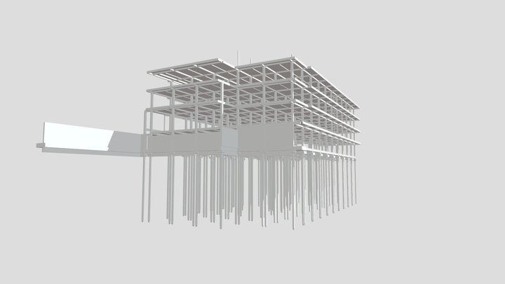 4-STOREY WAREHOUSE 3D Model
