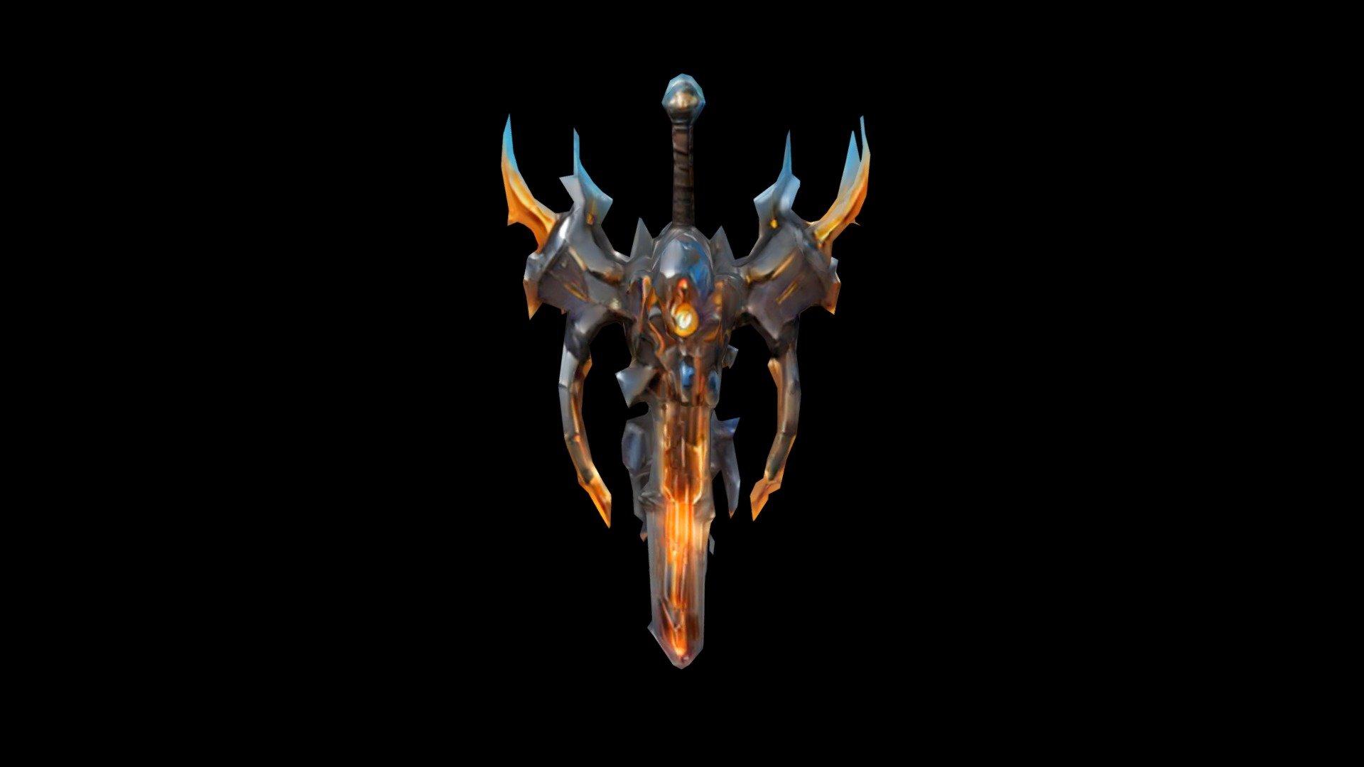 An epic sword with a golden glow - Download Free 3D model by klrxyz ...