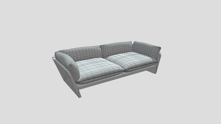 Office Scene Couch 3D Model