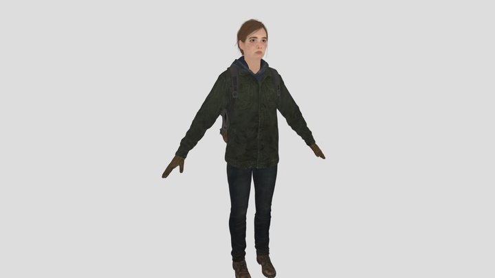Ellie Last Of Us 2 Winter Outfit 3D Model