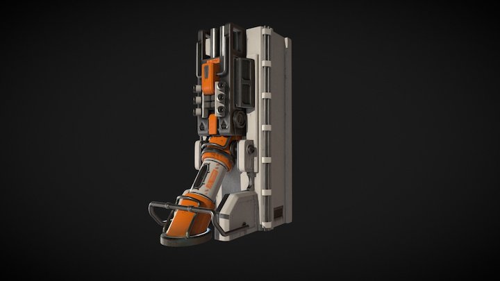 ScifiPillar 3D Model