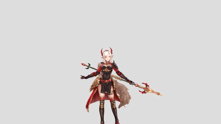 Elfen Warrior 3D Model