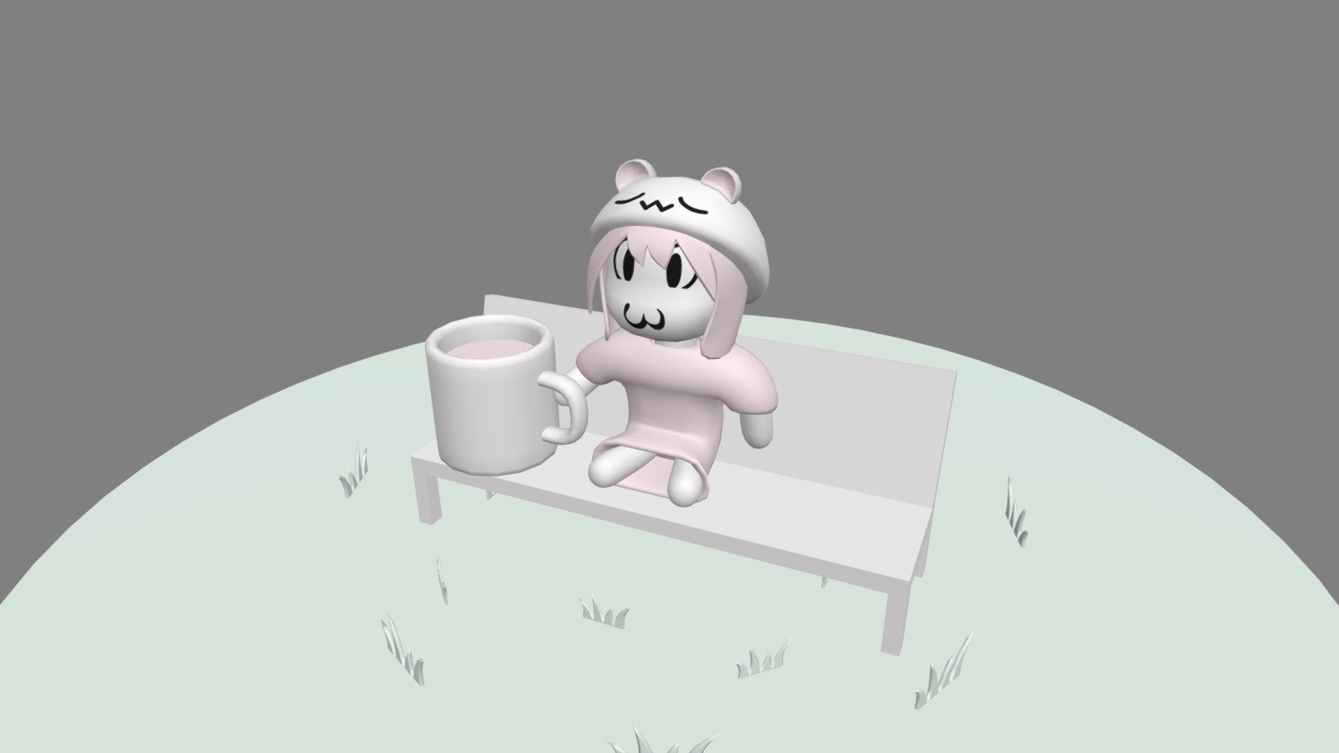 Carni Gremlin on a Bench