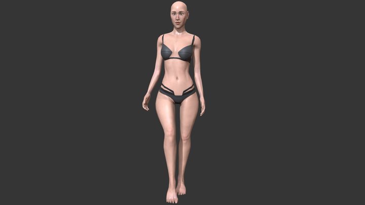 Cyberpunk Girl 3D Model