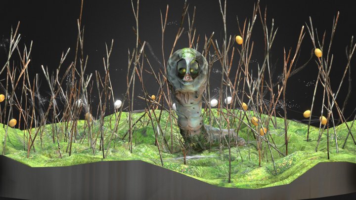 Silkworm 3D Model