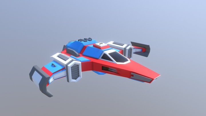 Toy Space Ship 3D Model