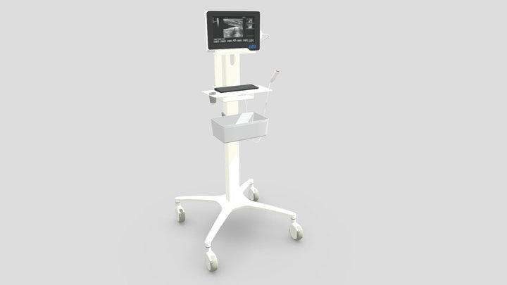Veterinary Ultrasound Monitor Machine 3D Model