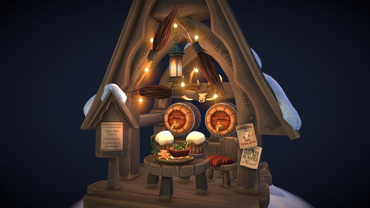 Christmas at the Three Broomsticks 3D Model