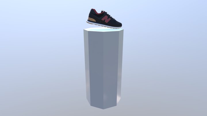 shoe blk with box 3D Model