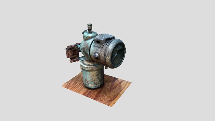Old Bike Lamp 3D Model