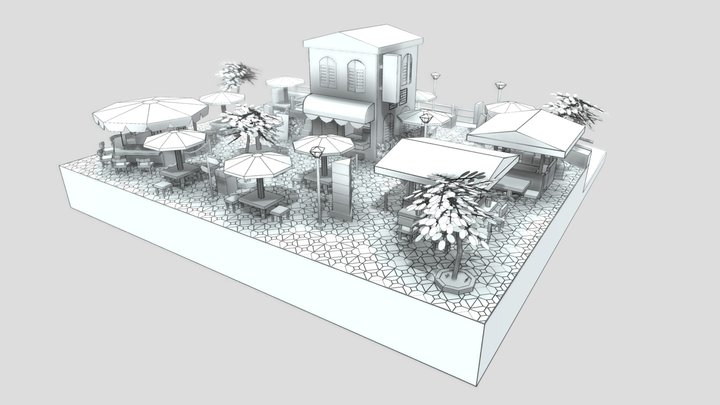 The Foodcourt 3D Model