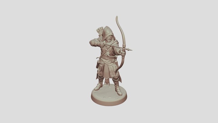 Classic HeroQuest-style,human male ranger archer