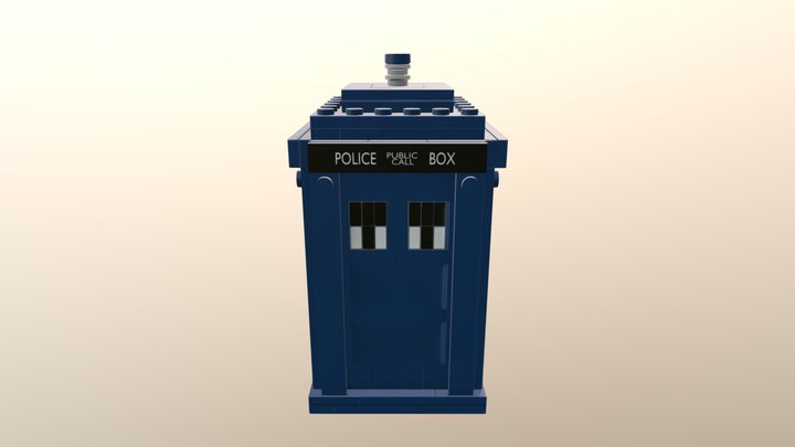 Lego Tardis Low Res 3D Model