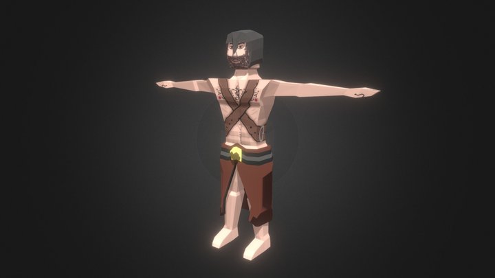 Lowpoly Viking 3D Model