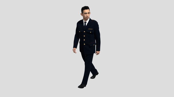Concierge In Navy Uniform – Modello 3D gratuito STL