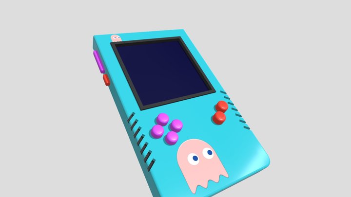 Snake on pocket console 3D Model