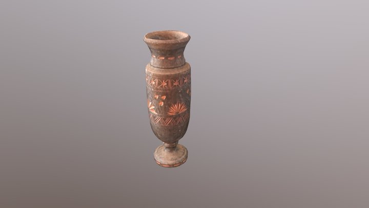 Wooden Vase 3D Model