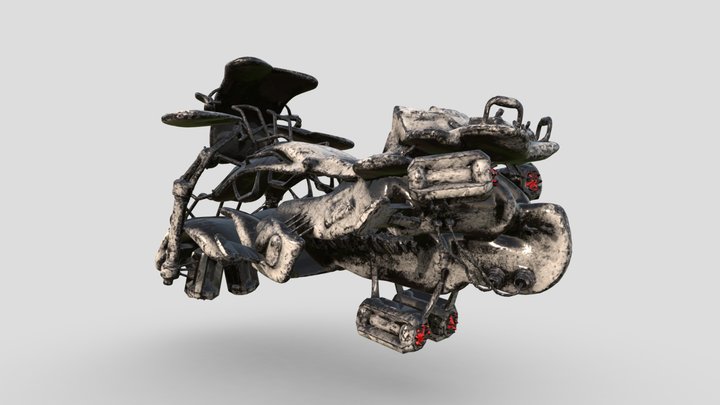 Sci-fi Motorcycle 3D Model