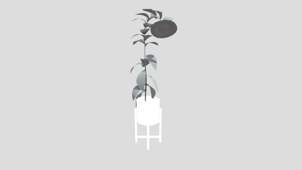 Flower Sunflower High Pot