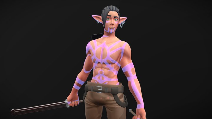 The Dungeon Dude - Elven Bladesinger 3D Model