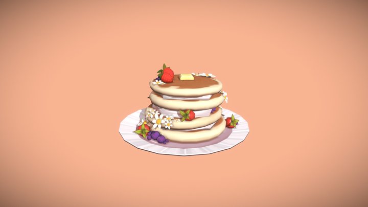 Pancakes n'cream 3D Model