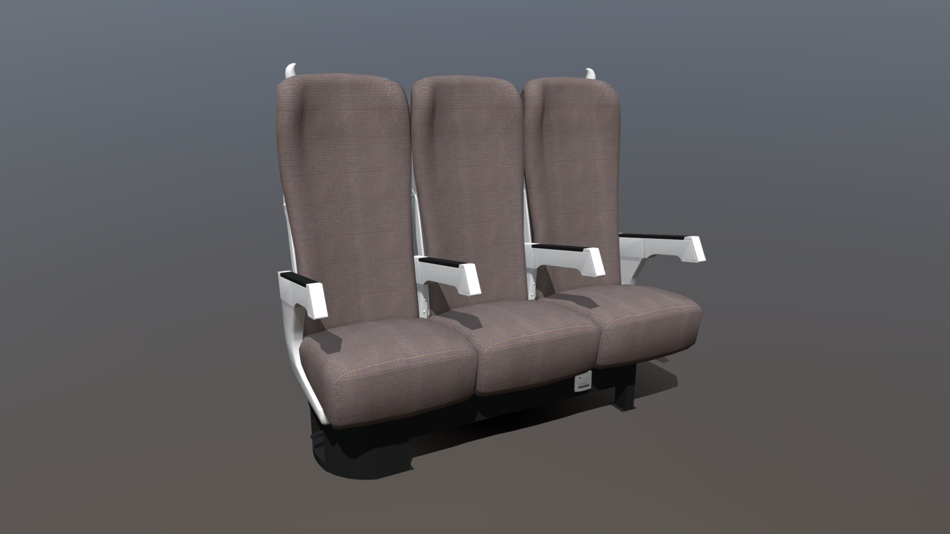 3D model Train seat 018 - This is a 3D model of the Train seat 018. The 3D model is about a group of chairs.