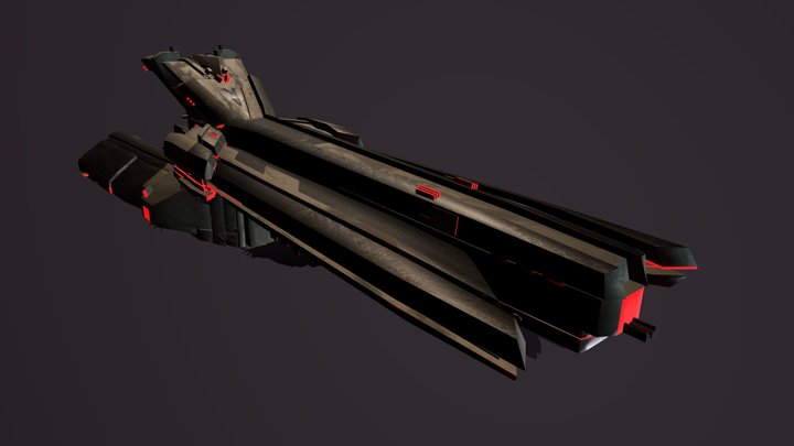 Greeble Ship 3D Model