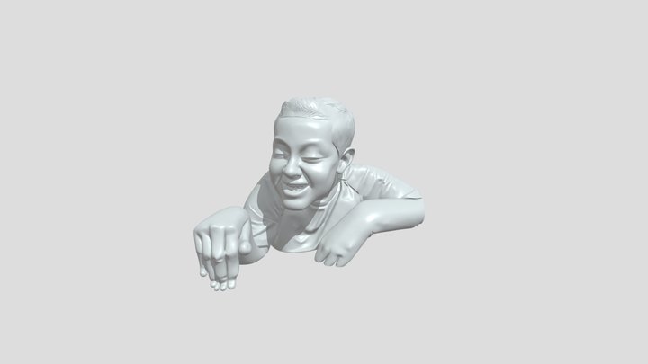A smiling boy in classroom 3D Model