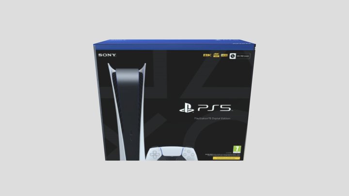 Playstation 5 box (Digital) 3D Model