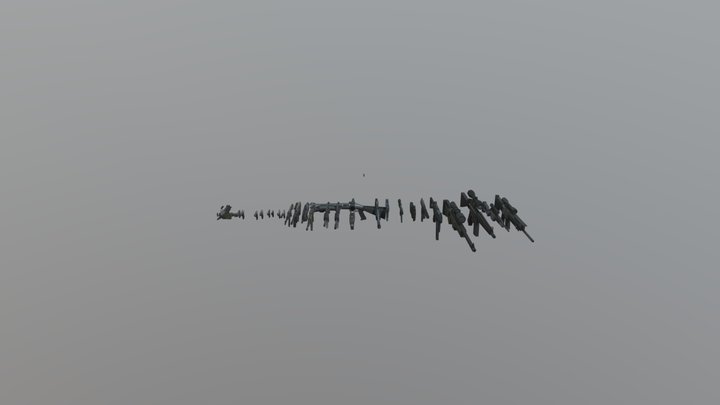 All CSS weapons in one model 3D Model