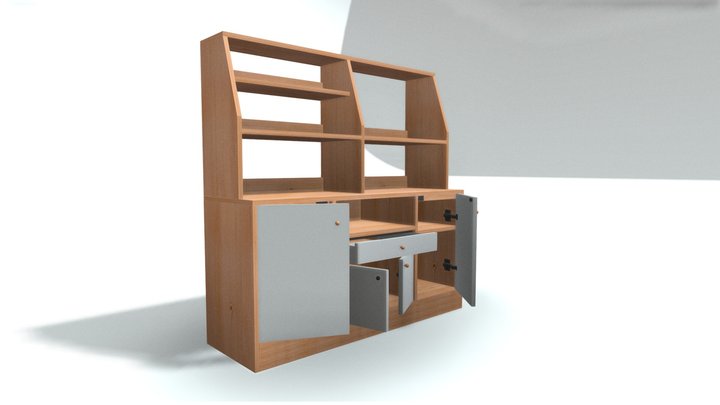 Artistic Style Modern Cabinet 3D Model