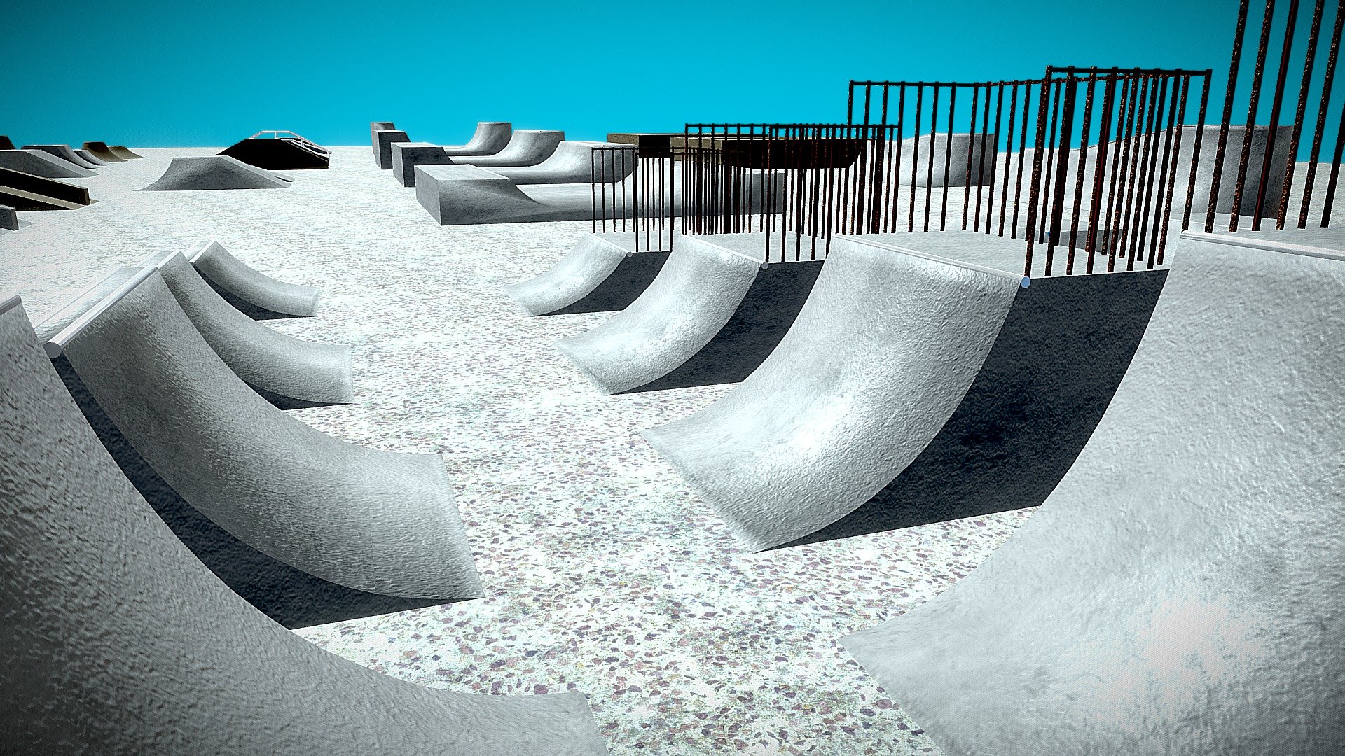 Skatepark Obstacles Download Free 3D model by rhcreations [235d1ca
