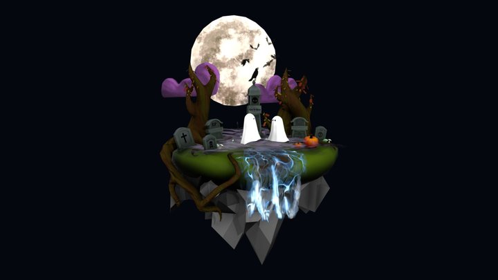 Island Cemetery 3D Model