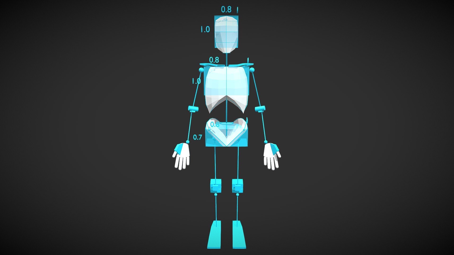 Simplifed Male Skeleton For Artists - 3D model by chummy-island ...