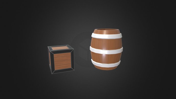 box and barrel 3D Model