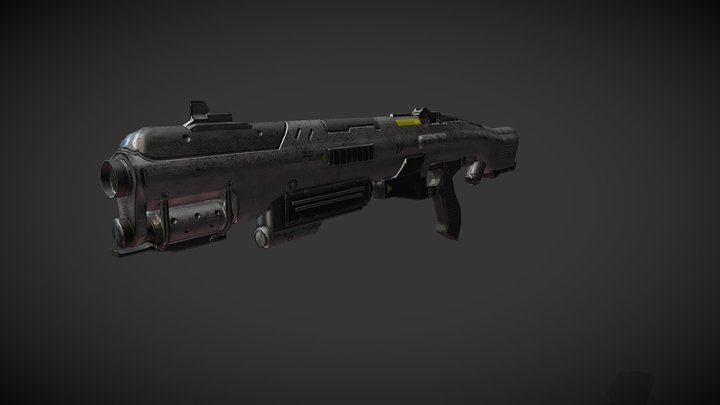 Doom Combat Shotgun 3D Model