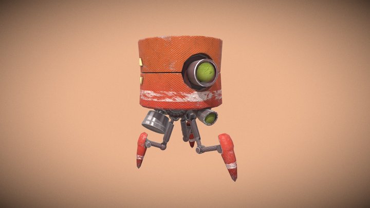 Stylized Cartoon Robot (Game Ready) 3D Model