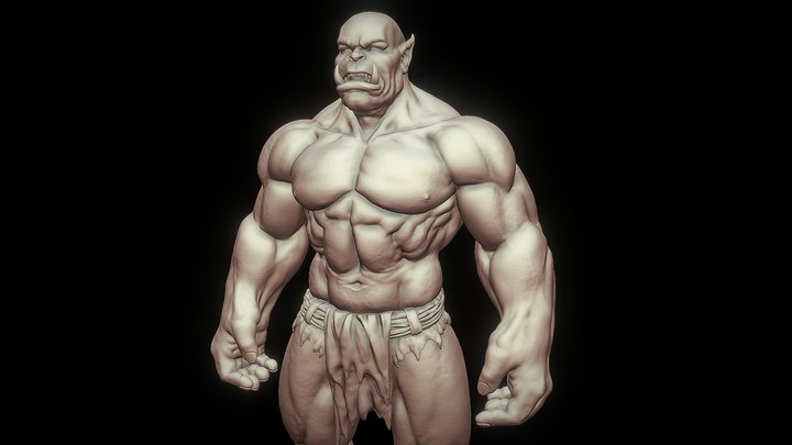 Male Orc for Print 3D Model